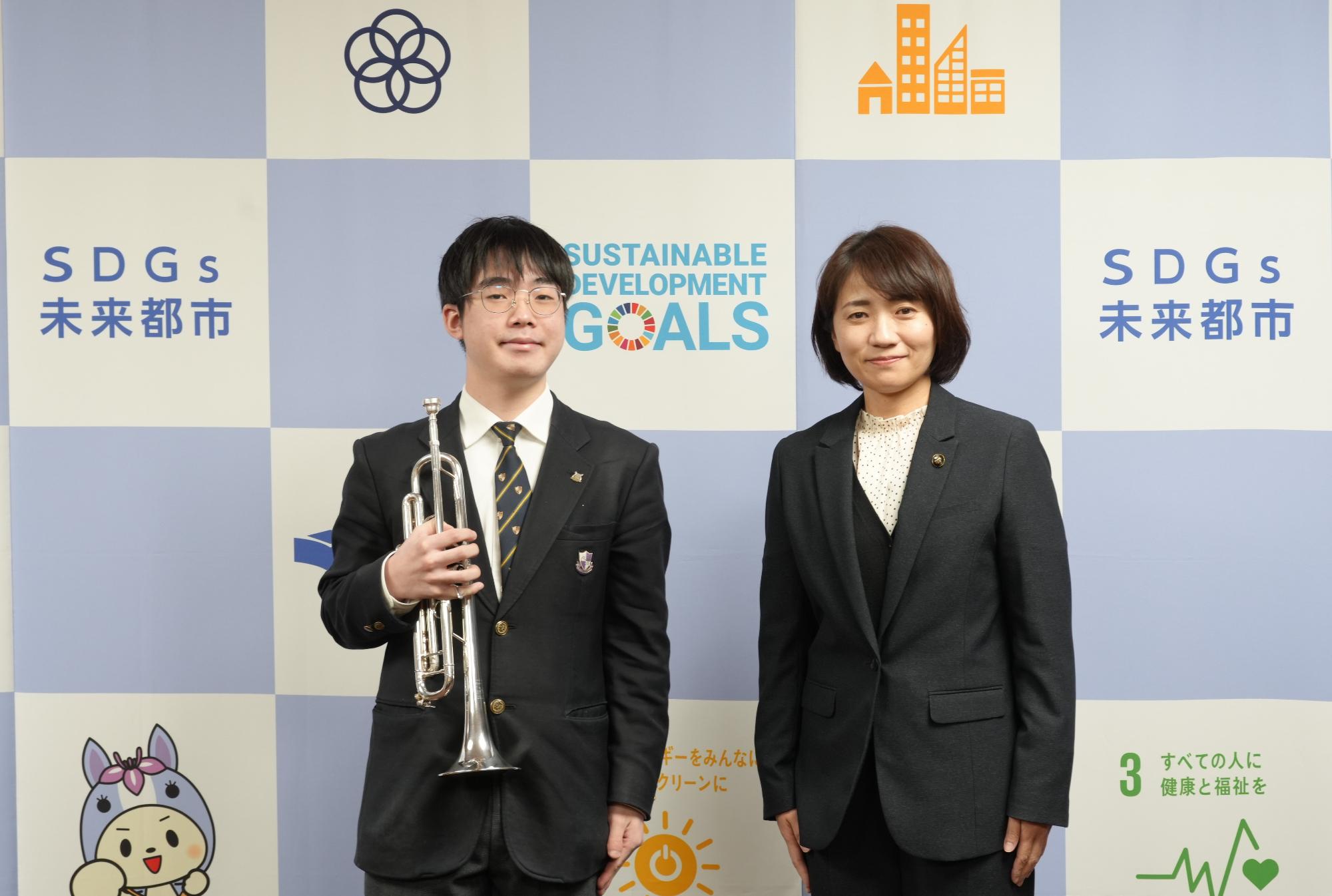 第72回全日本吹奏楽コンクールにかかる市長への出場結果報告